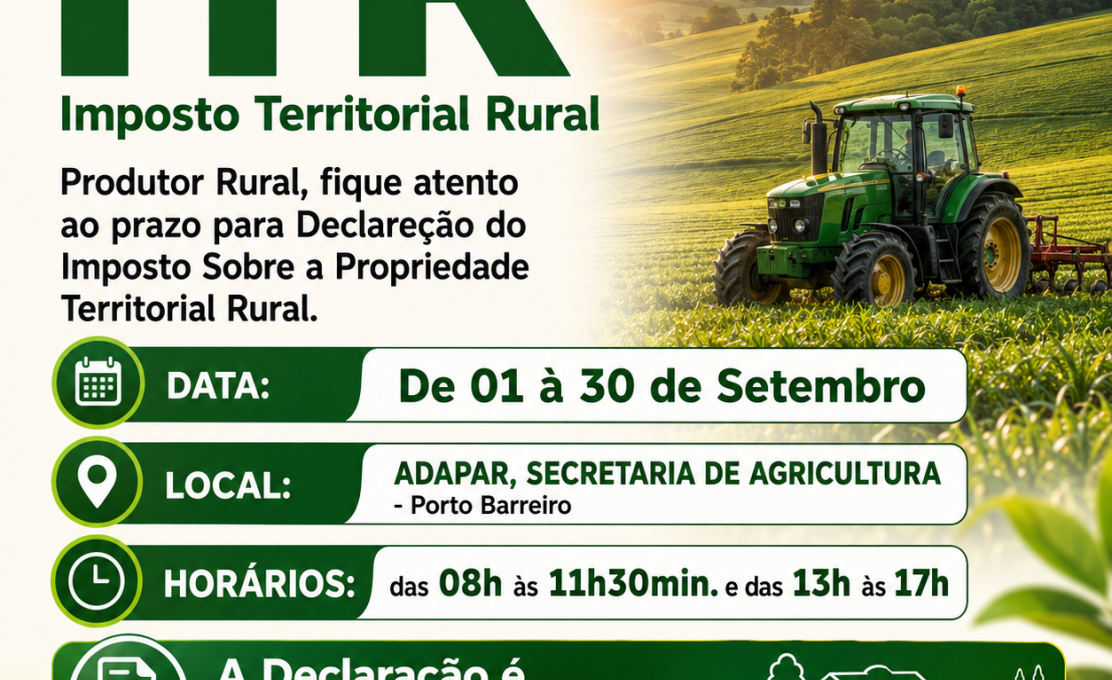 ITR - Imposto sobre a Propriedade Territorial Rural.
