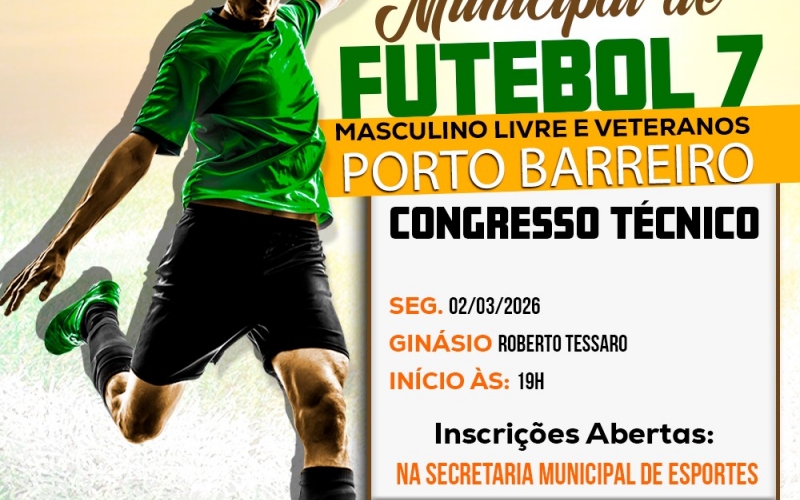 Municipal de Futebol 7 - Masculino Livre e Veteranos.