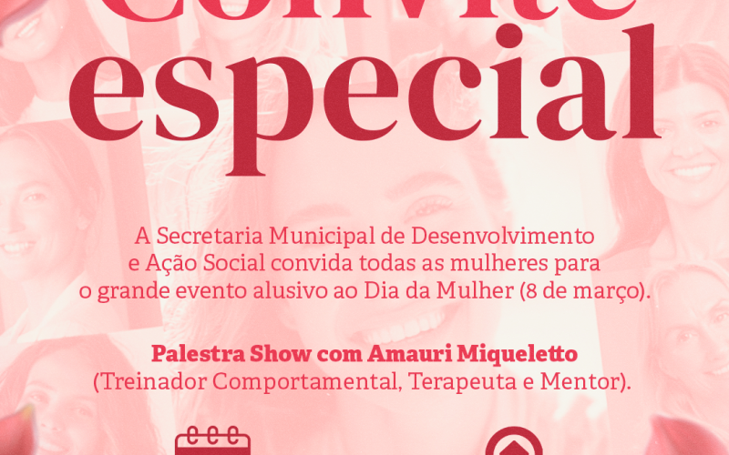 Convite Especial – Dia Internacional da Mulher 